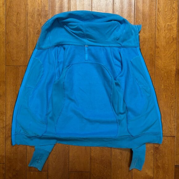 Lululemon Womens Scuba Hoodie Sz 6 Full Zip Jacket Blue Active Yoga Stretch - Picture 11 of 16